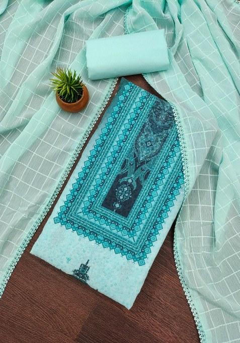 Multicolor Printed Blended Straight Kurta Set