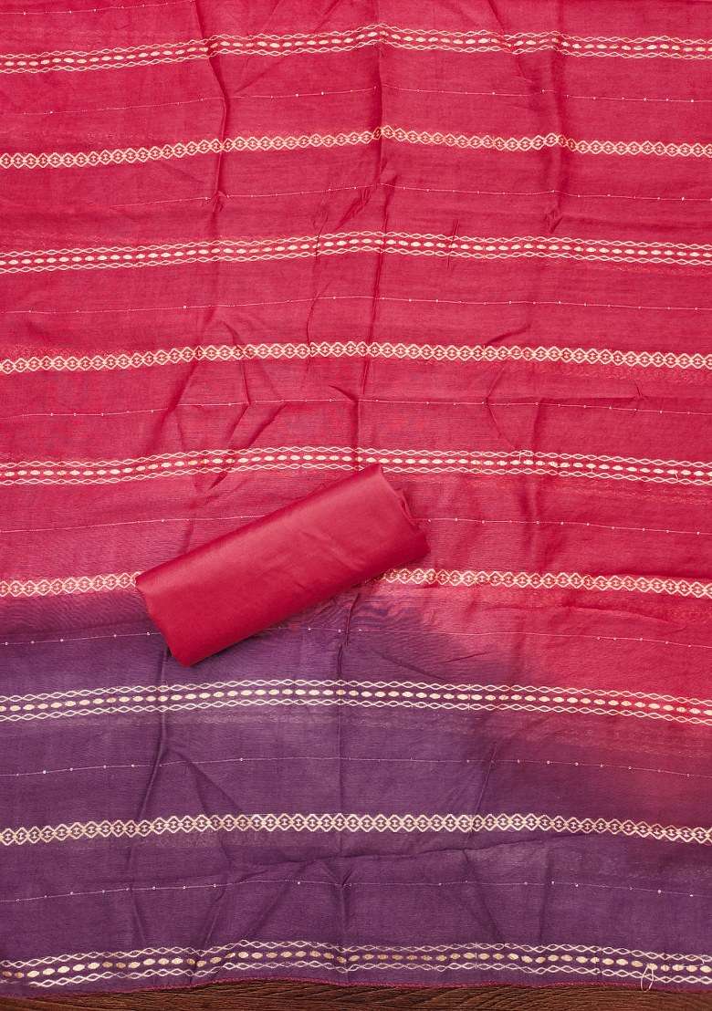 Lavender Embroidered Blended Straight Kurta Set - Indya