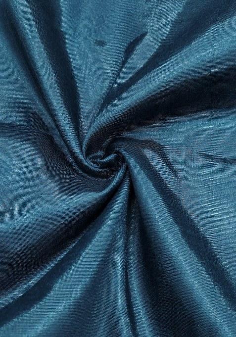 Blue Embroidered Viscose Dress Material