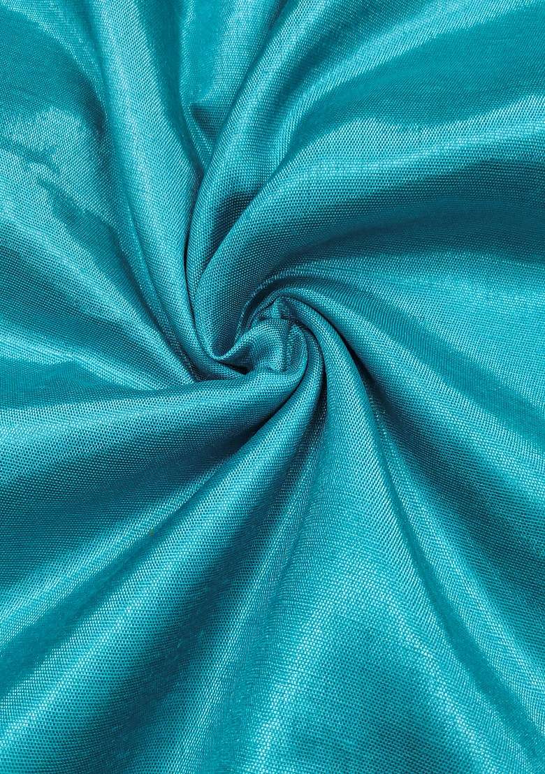 Blue Embroidered Blended Punjabi Suit - Indya