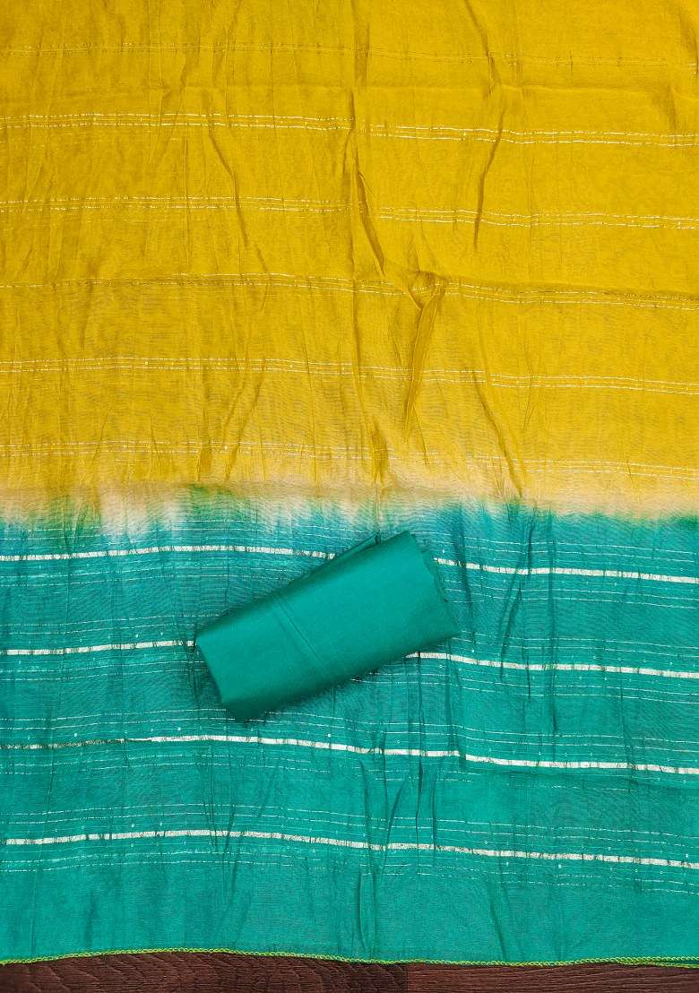 Yellow Embroidered Blended Straight Kurta Set - Indya