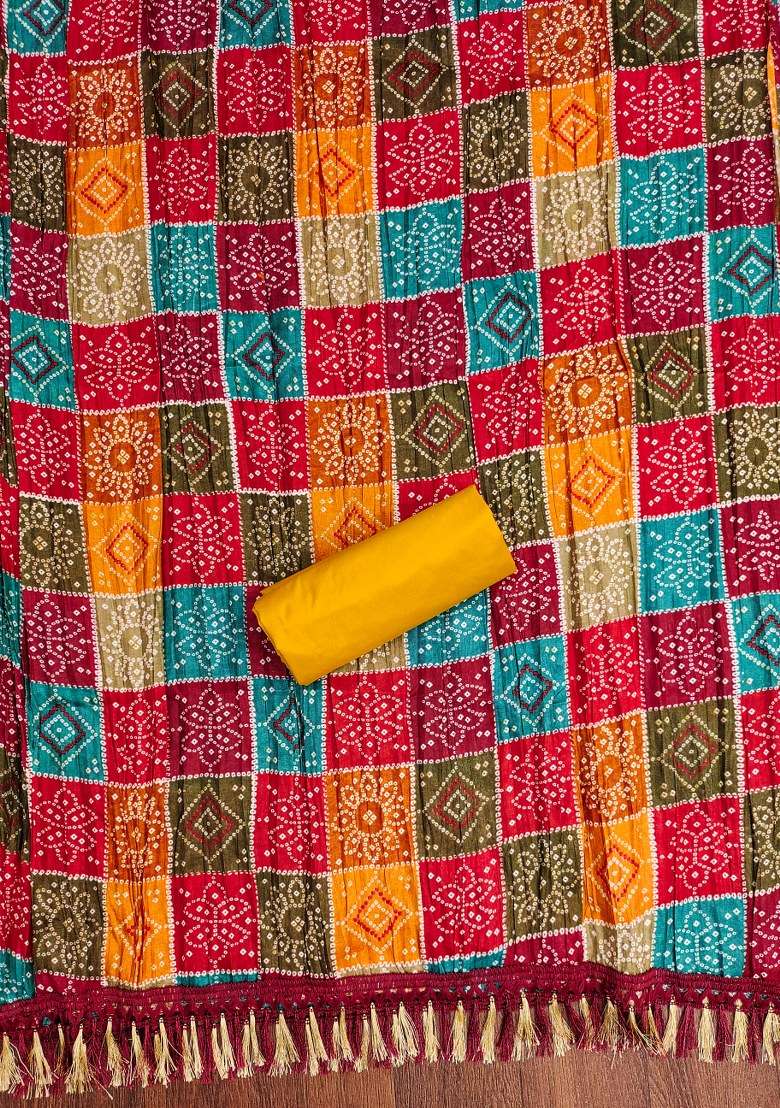 Yellow Embroidered Blended Straight Kurta Set - Indya