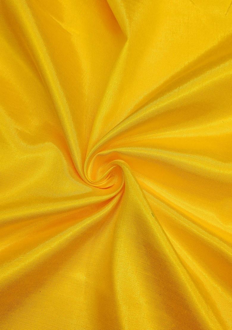 Yellow Embroidered Viscose Dress Material