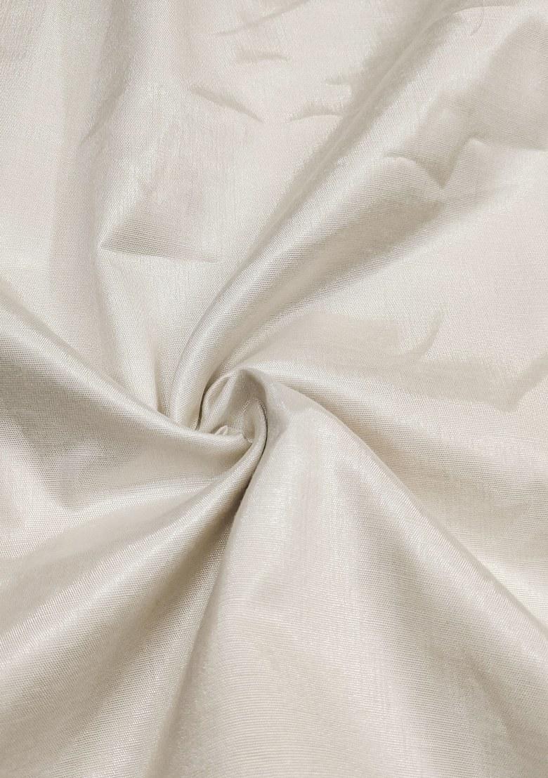 White Embroidered Viscose Dress Material