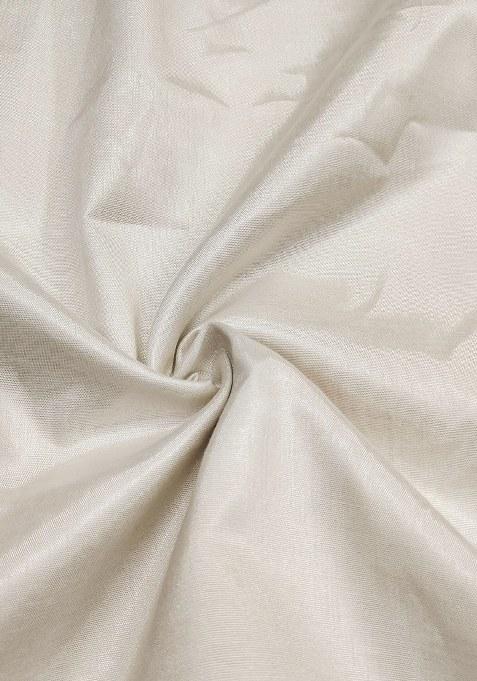 White Embroidered Viscose Dress Material