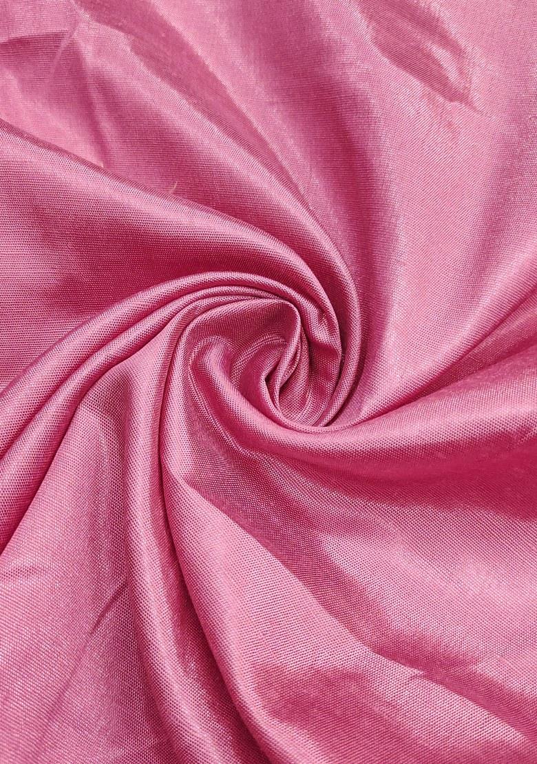 Pink Embroidered Chanderi Dress Material