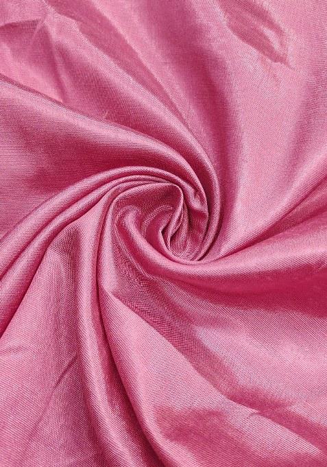 Pink Embroidered Chanderi Dress Material