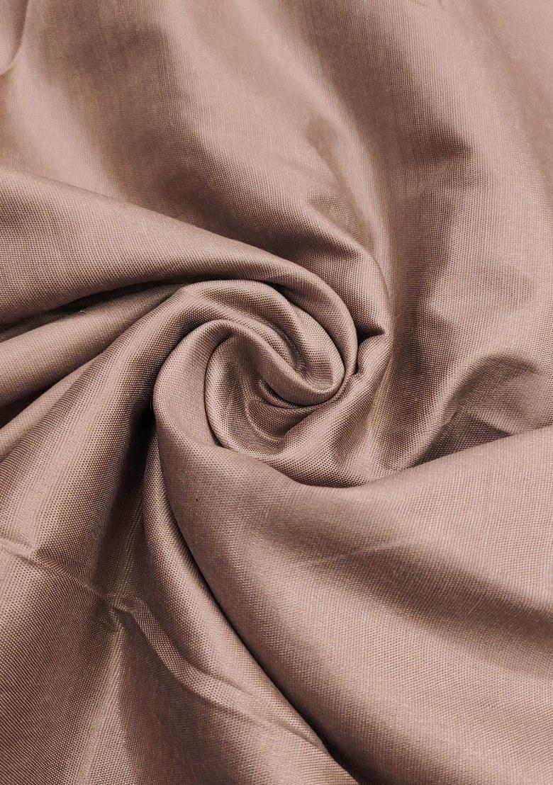 Brown Embroidered Chanderi Dress Material