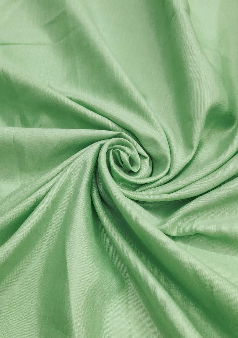 Light Green Embroidered Chanderi Dress Material