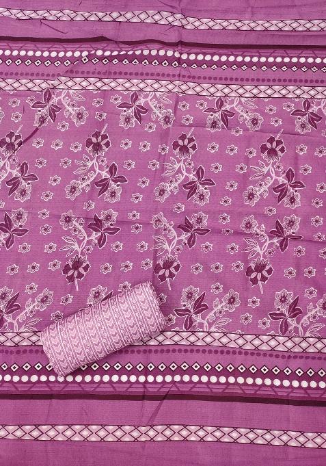 Multicolor Embroidered Cotton Blend Dress Material