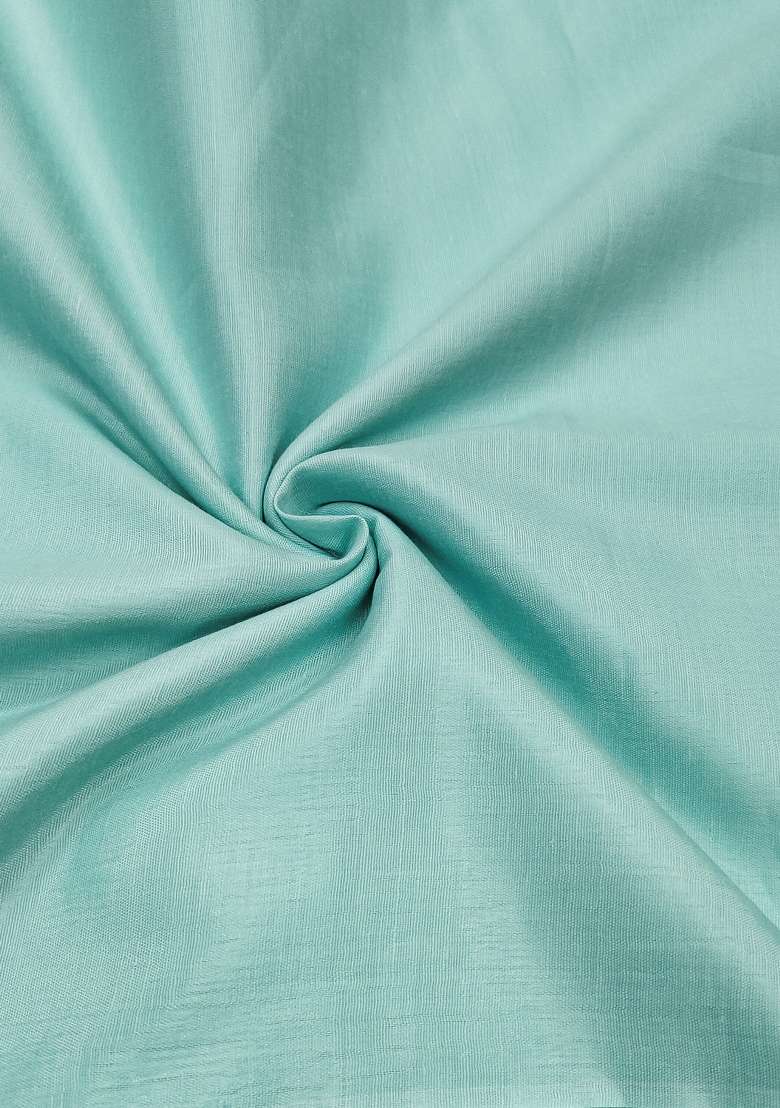 Sea Green Embroidered Cotton Straight Kurta Set - Indya