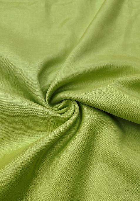 Light Olive Green Embroidered Viscose Dress Material