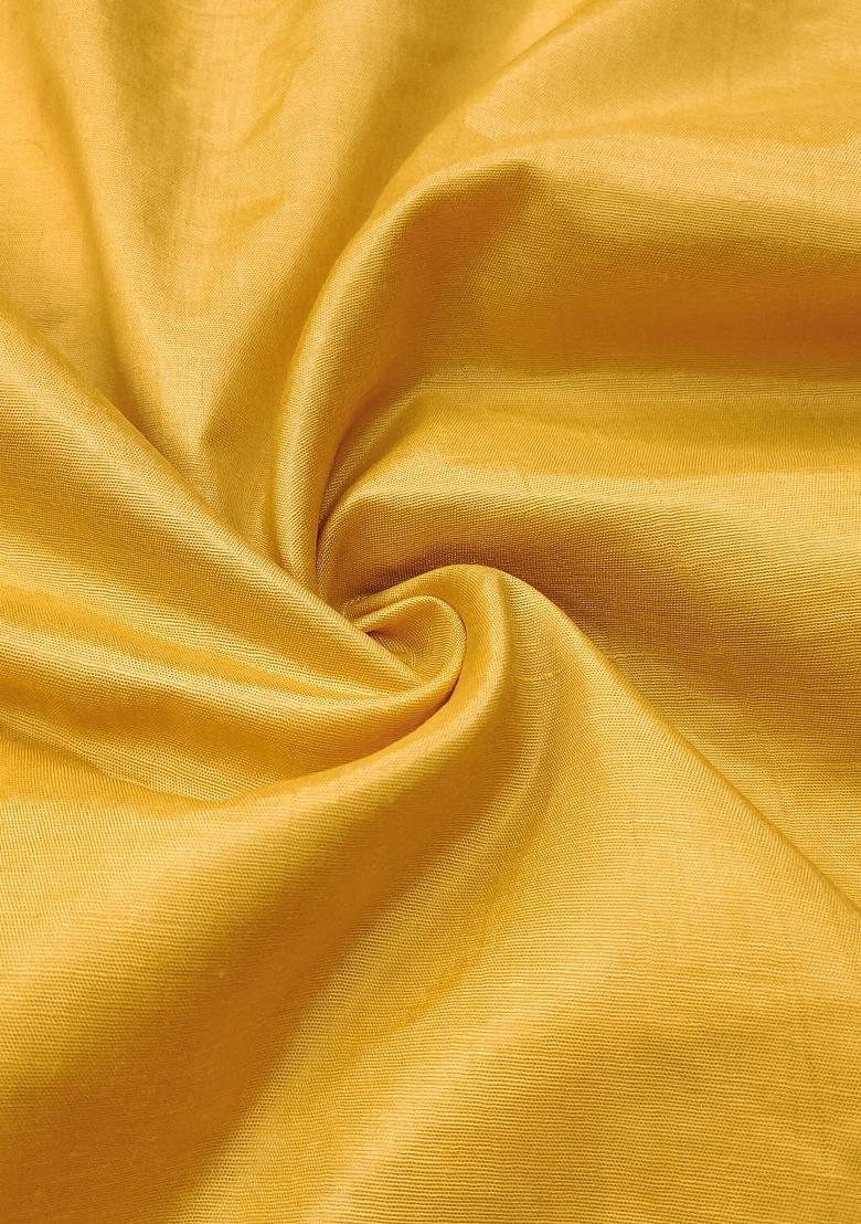 Lemon Embroidered Viscose Dress Material