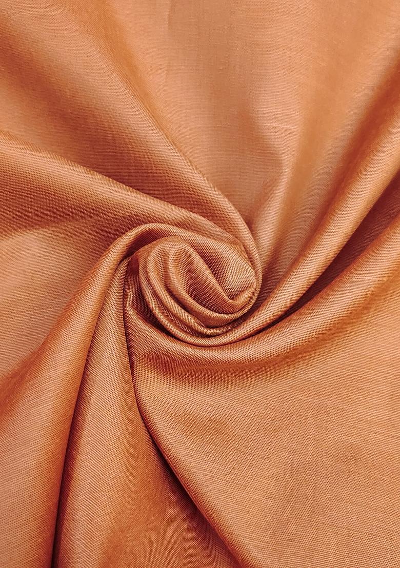 Peach Embroidered Viscose Dress Material