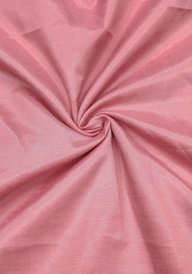 Baby Pink Embroidered Viscose Dress Material - Indya