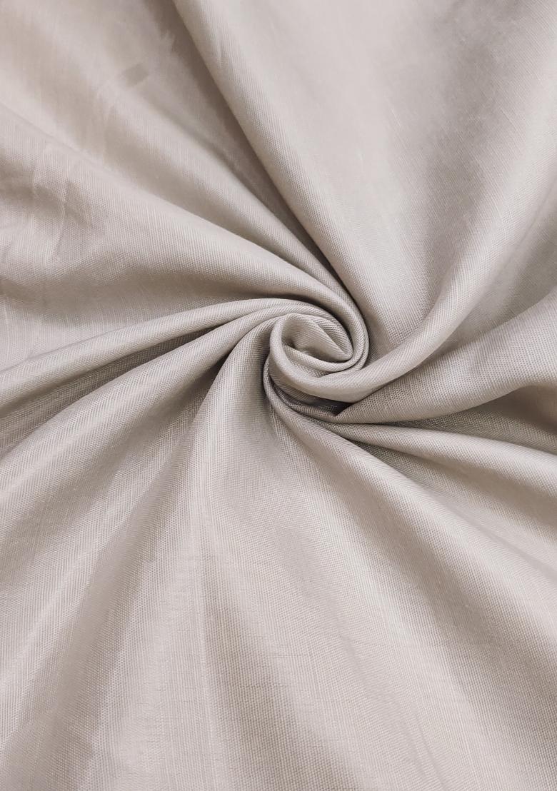 Beige Embroidered Viscose Dress Material - Indya