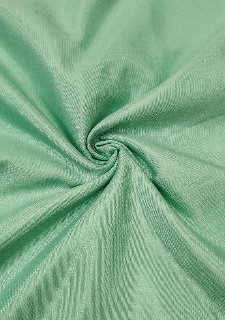 Light Green Embroidered Chanderi Dress Material