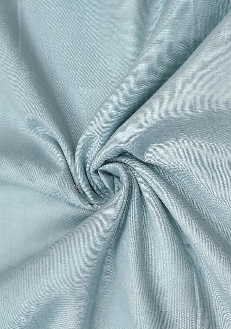 Pastel Blue Embroidered Chanderi Dress Material - Indya