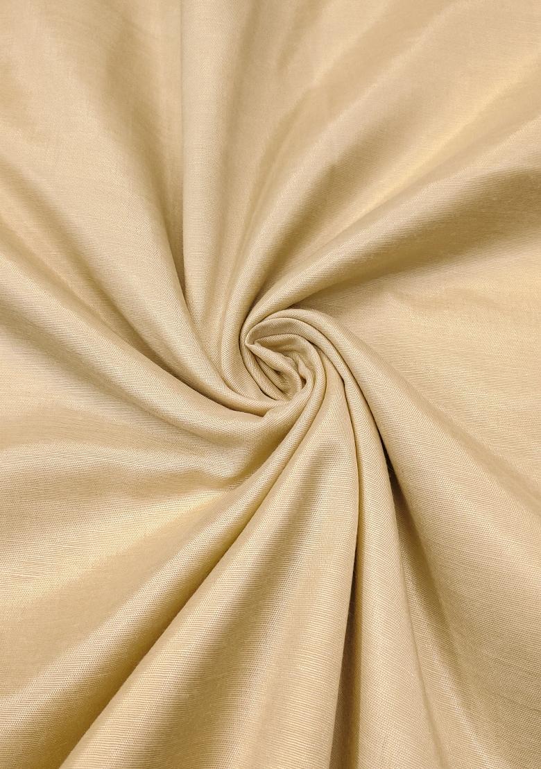 Beige Embroidered Chanderi Dress Material - Indya