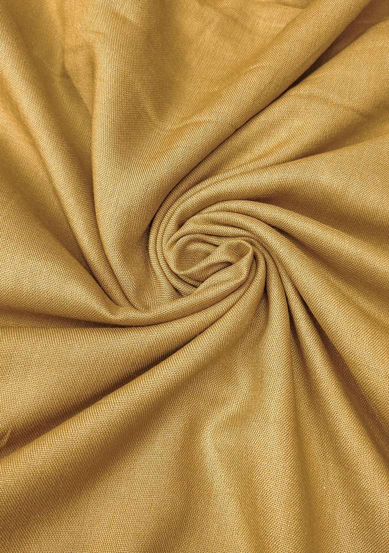 Beige Embroidered Oragnza Dress Material - Indya