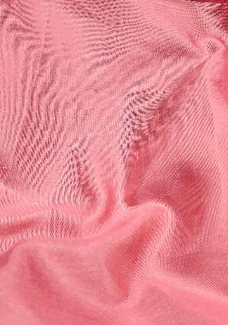Pink Embroidered Jacquard Straight Kurta Set - Indya