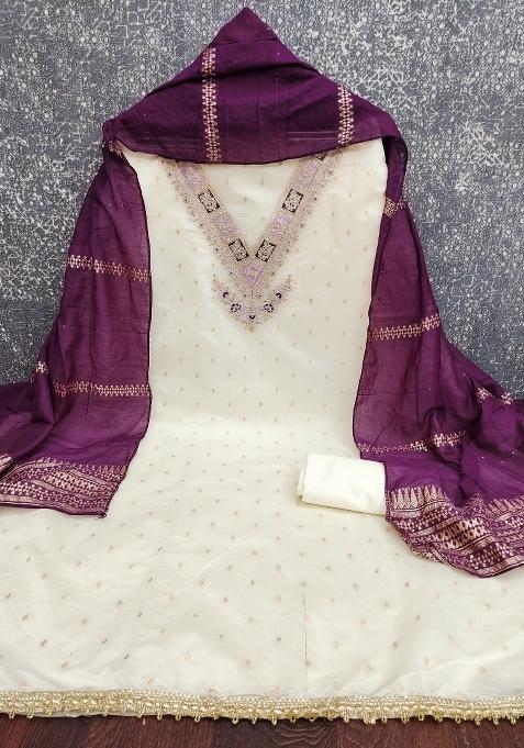 White Embroidered Modal Straight Kurta Set