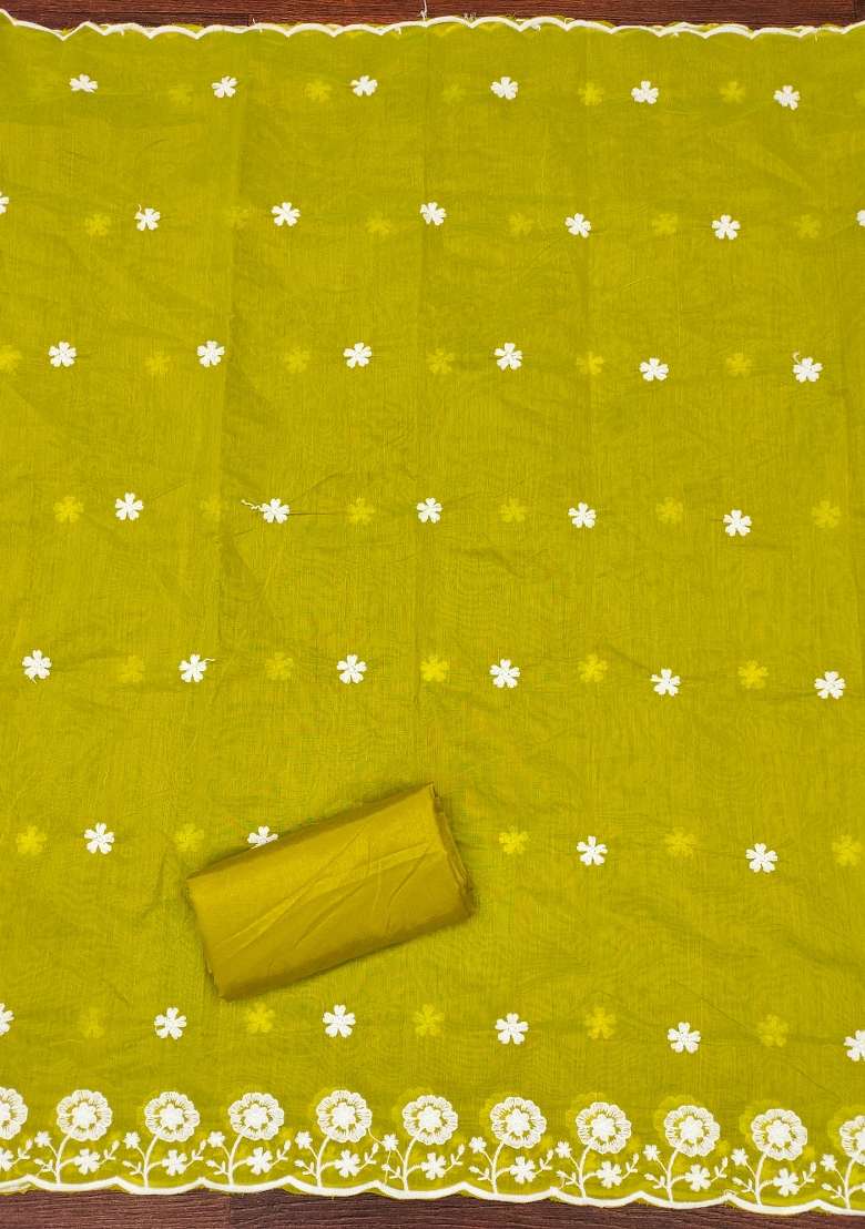 Mehandi Chikankari Blended Straight Kurta Set - Indya