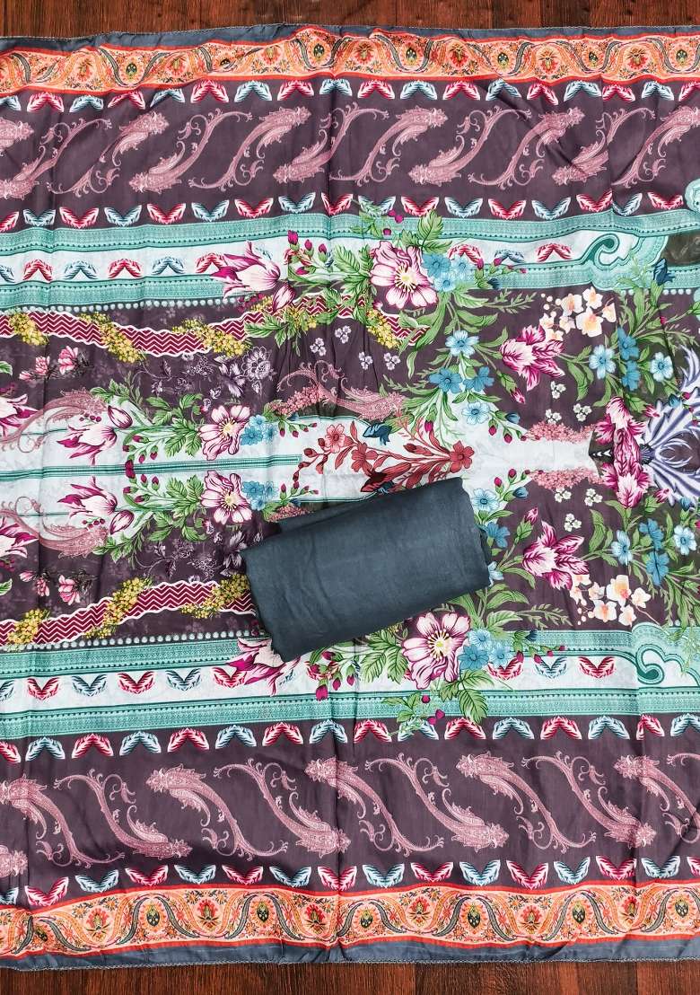 Multicolor Printed Blended Pakistani Suit Set - Indya