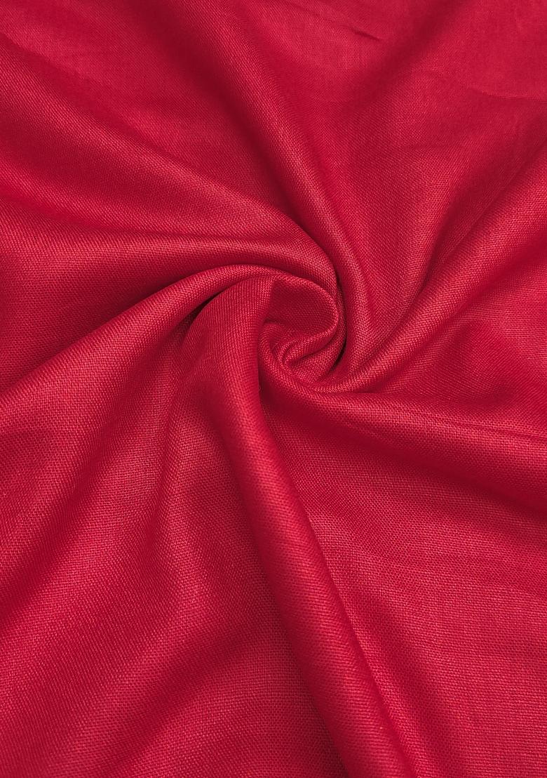 Yellow Embroidered Cotton Blend Dress Material - Indya