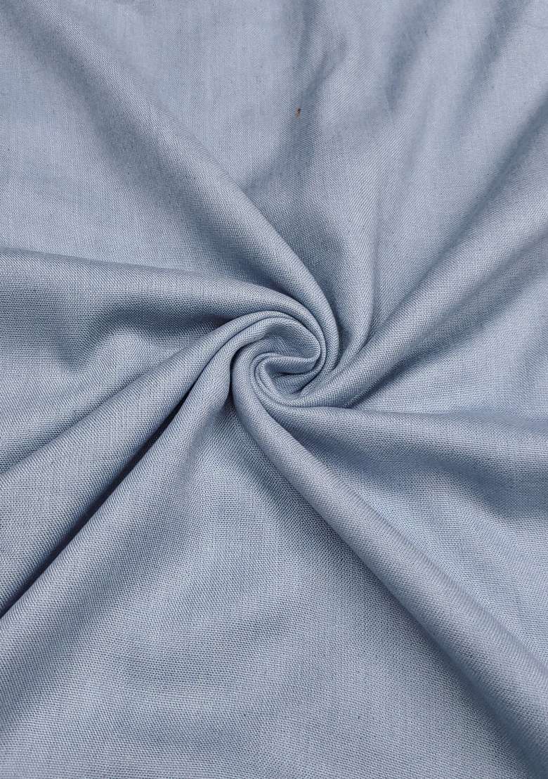Pastel Blue Floral Print Cotton Straight Kurta Set - Indya