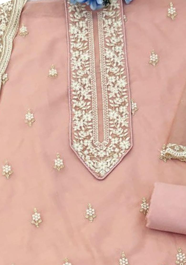Pink Embroidered Silk Salwar Kameez