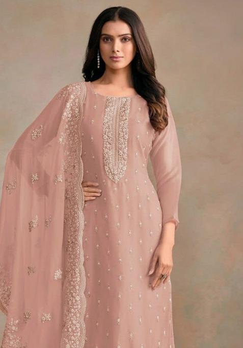Pink Embroidered Silk Salwar Kameez