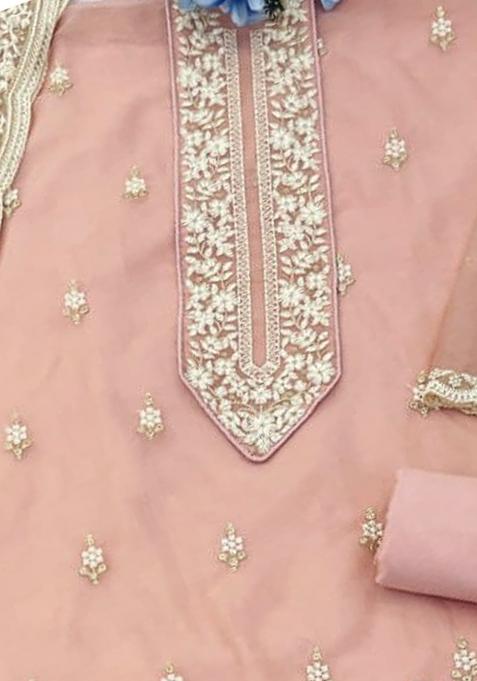 Pink Embroidered Silk Salwar Kameez