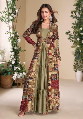 Pista Embroidered Georgette Kurta Set