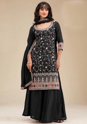 Green Embriodery Vichitra Salwar Set