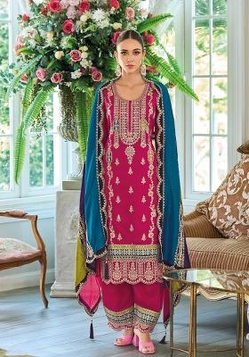 Pink Embroidered Silk Salwar Suit