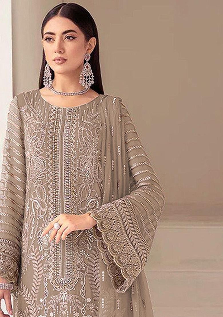 Chiku Embroidery Georgette Salwar Kameez - Indya