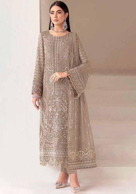Chiku Embroidery Georgette Salwar Kameez