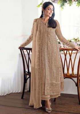 Chiku Embroidery Georgette Salwar Kameez