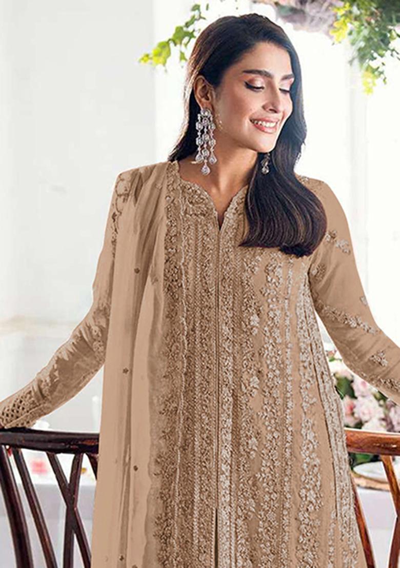 Chiku Embroidery Georgette Salwar Kameez - Indya
