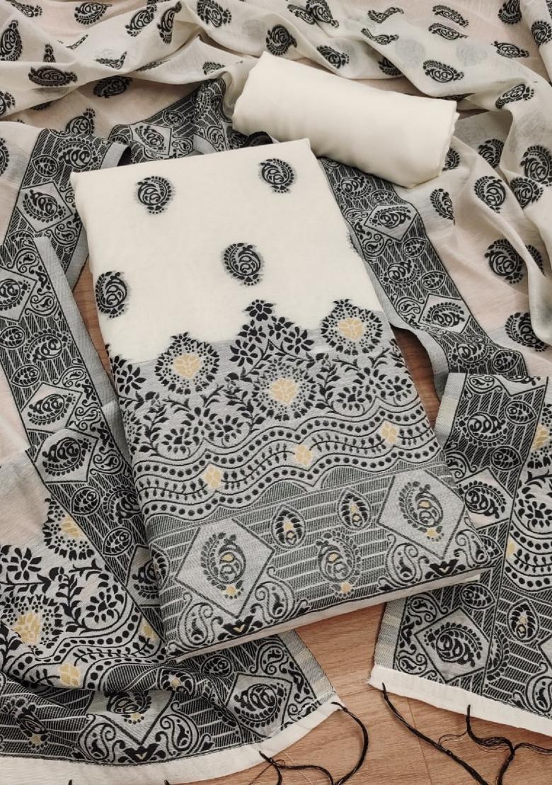 Black Motif Handloom Kurta Set - Indya