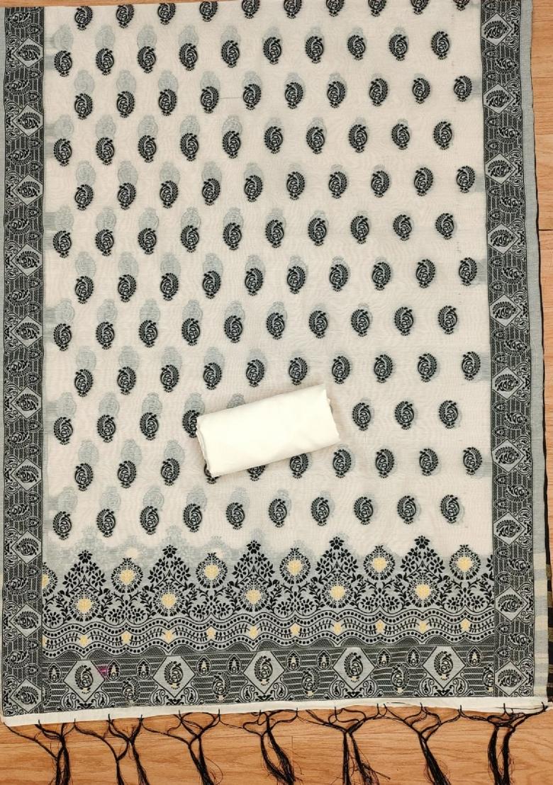 Black Motif Handloom Kurta Set - Indya