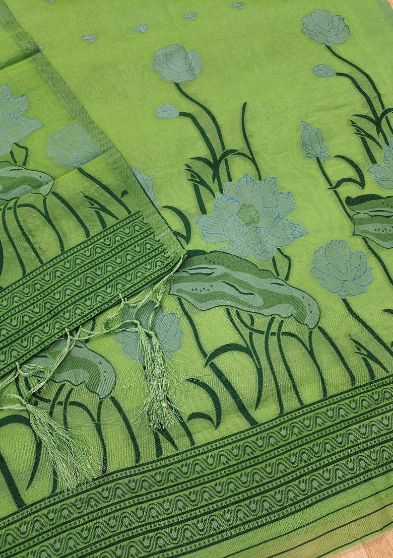 Pista Motif Cotton Blended Kurta Set - Indya