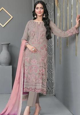Chiku Embroidery Georgette Salwar Suit