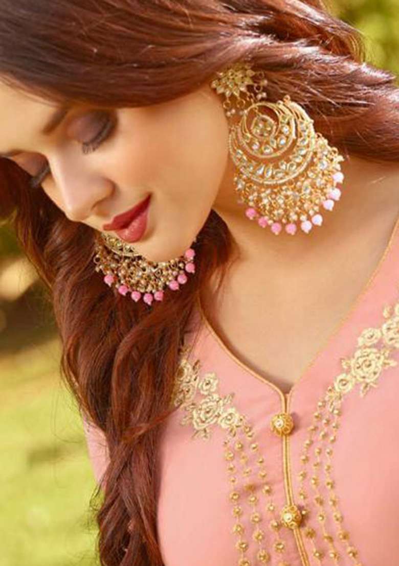 Wine Embroidered Georgette Anarkali Set - Indya