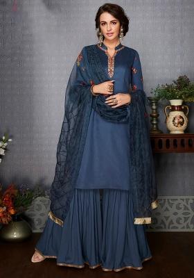 Green Embroidery Georgette Salwar Kameez