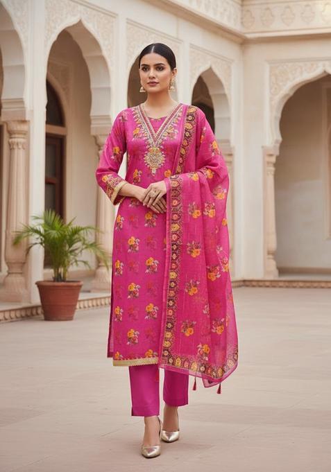 Pink Embroidery Modal Salwar Kameez