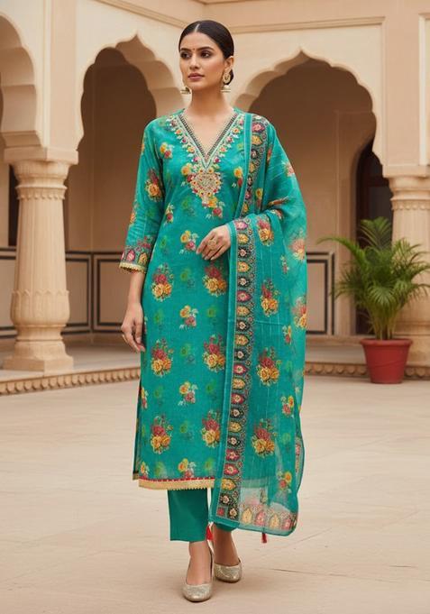 Sea Green Embroidery Modal Salwar Kameez