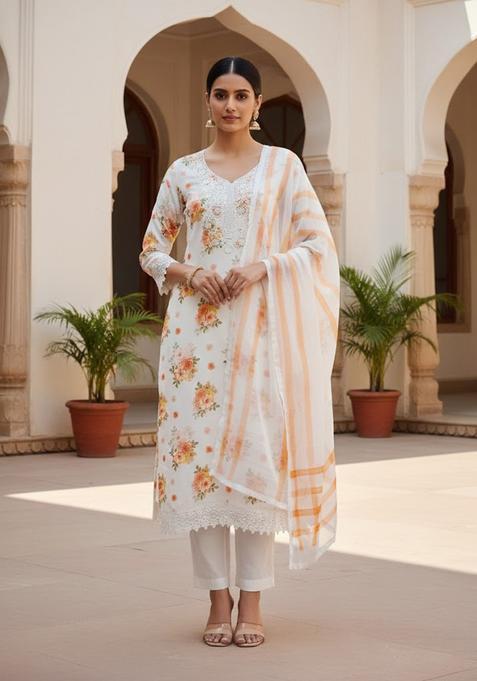 Multicolor Embroidery Georgette Salwar Kameez
