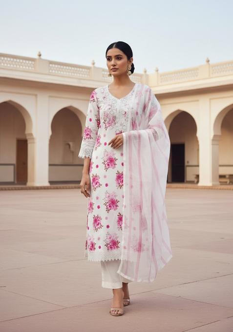 Multicolor Embroidery Georgette Salwar Kameez